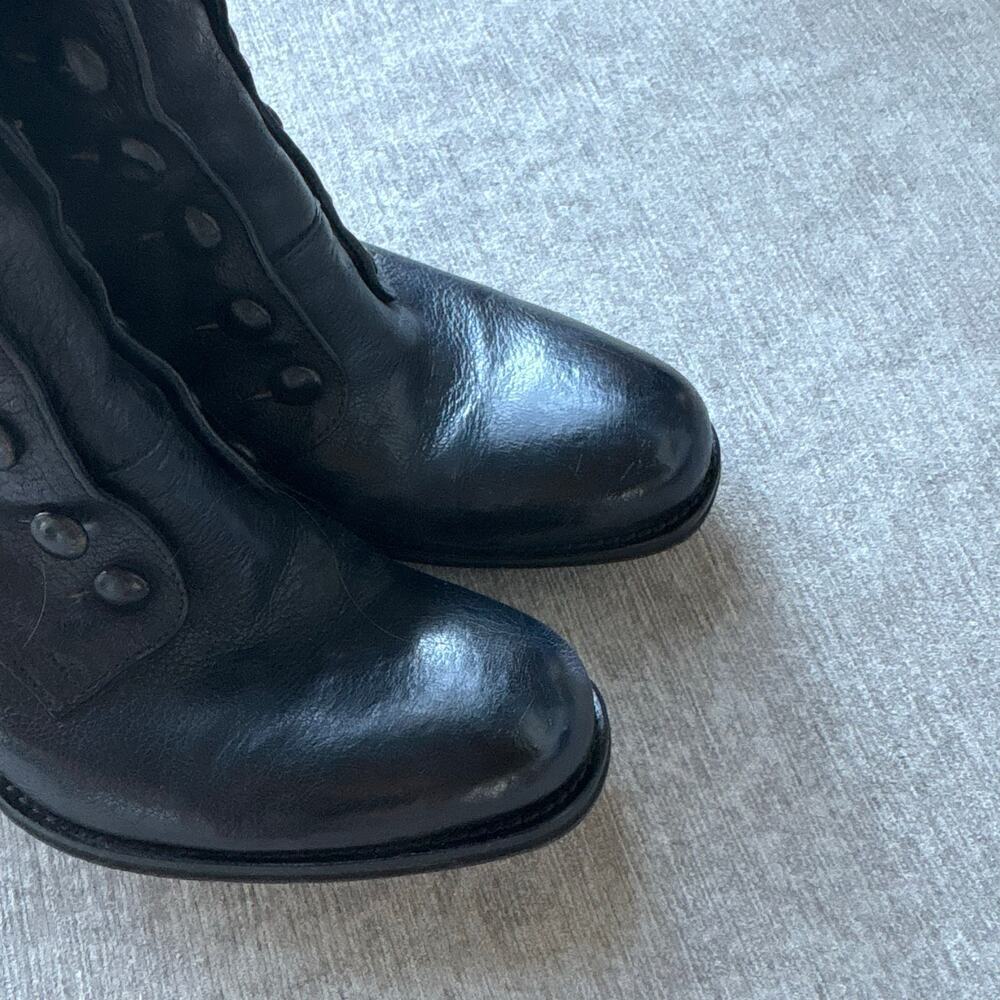 Jo Ghost 3082 Black Leather Ankle Boots - Picture 3 of 7